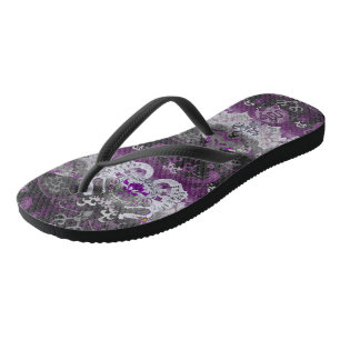 Asexual Dragon Damask - Ace Pride Flag Colours Thongs