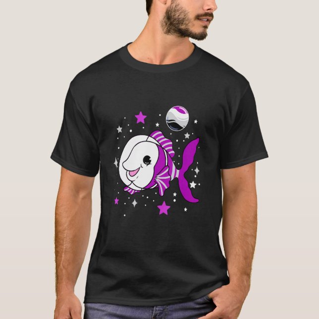 Asexual Fish In Space Asexual Pride T-Shirt (Front)