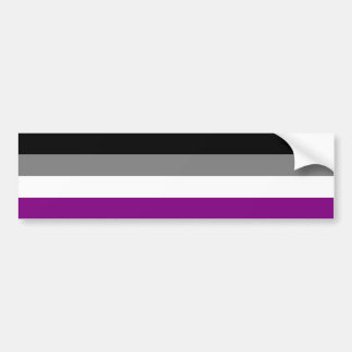 Asexual flag bumper sticker