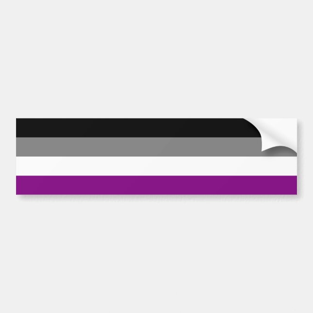 Asexual flag bumper sticker (Front)