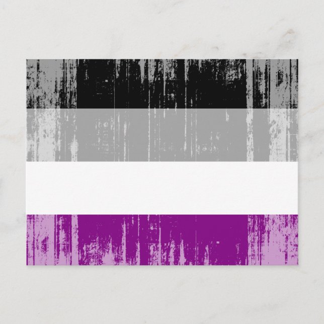 ASEXUAL FLAG DISTRESSED -.png Postcard (Front)
