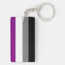 Asexual flag double-sided rectangle keychain