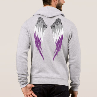 Asexual Flag - Halo - Wings Hoodie