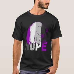 Asexual Flag Nope Speeping Bear Ace Asexual Lgbqa  T-Shirt
