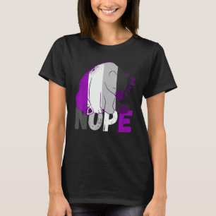 Asexual Flag Nope Speeping Bear Ace Asexual Lgbqa  T-Shirt