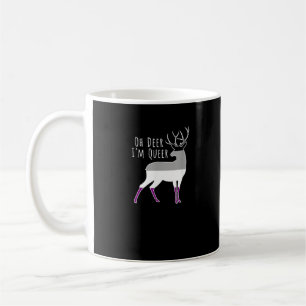 Asexual Flag Oh Deer Queer Pride Funny LGBT Design Coffee Mug