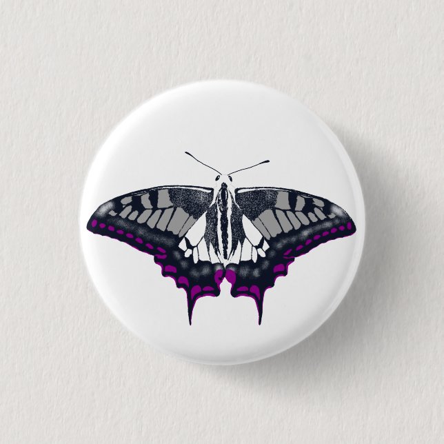 Asexual Flag Swallowtail Butterfly 3 Cm Round Badge (Front)