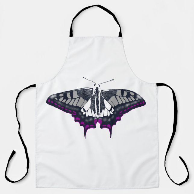 Asexual Flag Swallowtail Butterfly Apron (Front)