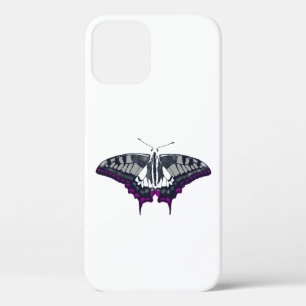 Asexual Flag Swallowtail Butterfly iPhone 12 Case