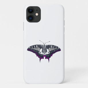 Asexual Flag Swallowtail Butterfly iPhone 11 Case