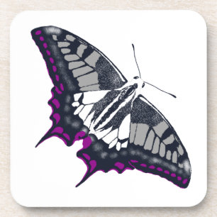 Asexual Flag Swallowtail Butterfly Coaster