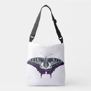 Asexual Flag Swallowtail Butterfly Crossbody Bag