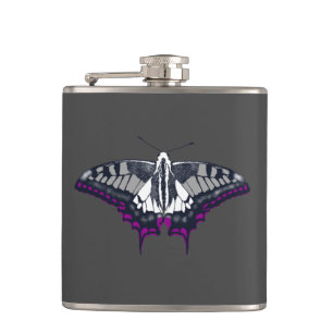 Asexual Flag Swallowtail Butterfly Hip Flask