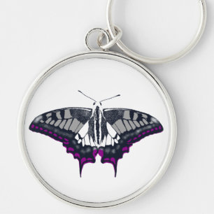 Asexual Flag Swallowtail Butterfly Key Ring