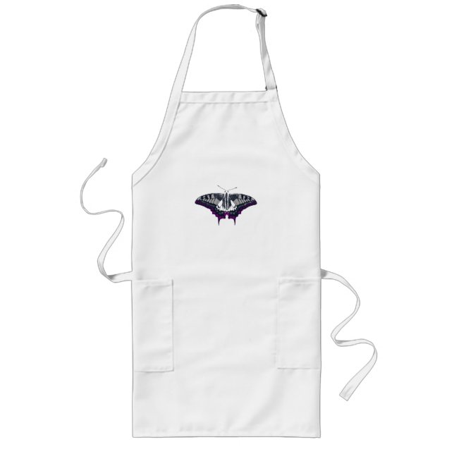 Asexual Flag Swallowtail Butterfly Long Apron (Front)