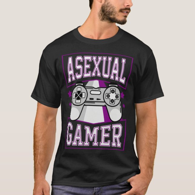 Asexual Gamer Video Games  Cute Trendy Ace Pride S T-Shirt (Front)