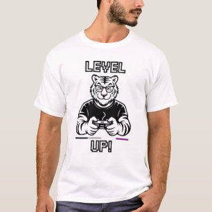 Asexual Gaymer Tiger Level Up Shirt Ace Gamer Tee