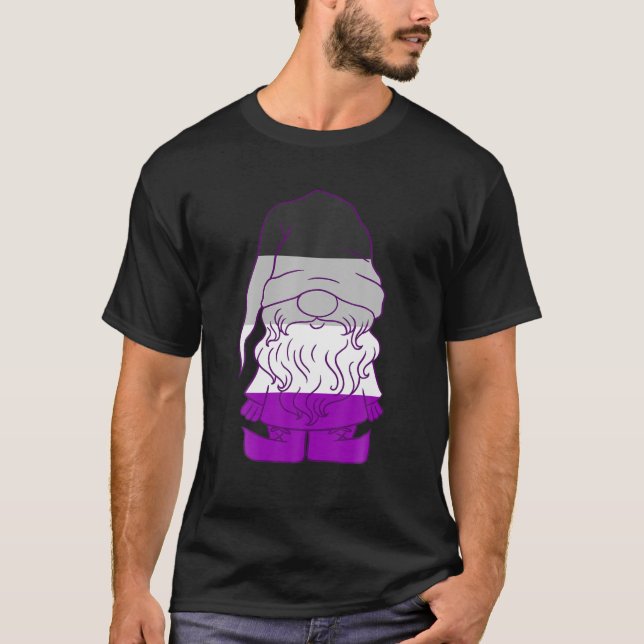 Asexual Gnome Ace Beanie Asexual Pride LGBTQA Asex T-Shirt (Front)