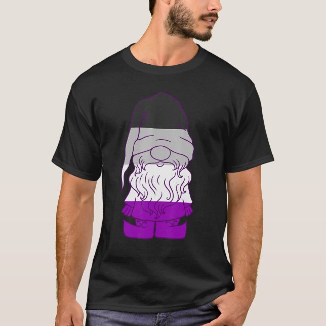 Asexual Gnome Ace Beanie Asexual Pride Lgbtqa Asex T-Shirt (Front)