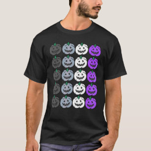 Asexual Halloween Pumpkin Lgbtq For Gay Hallow T-Shirt