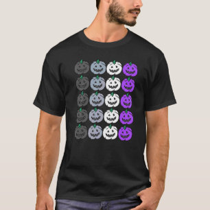 Asexual Halloween Pumpkin Lgbtq For Gay Hallowee T-Shirt