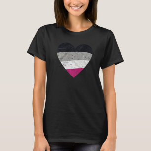 Asexual Heart with Ace Flag Asexuality Pride Mont T-Shirt