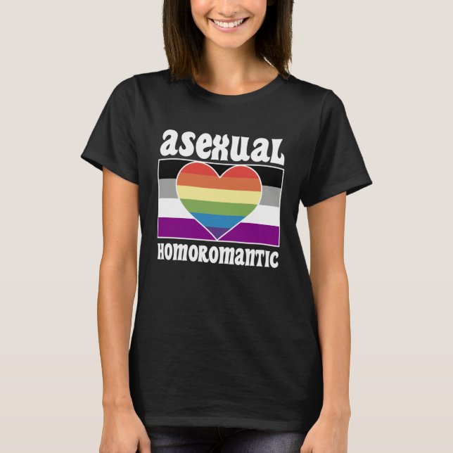 Asexual Homoromantic Pride Flag Cute  Ace Aestheti T-Shirt (Front)