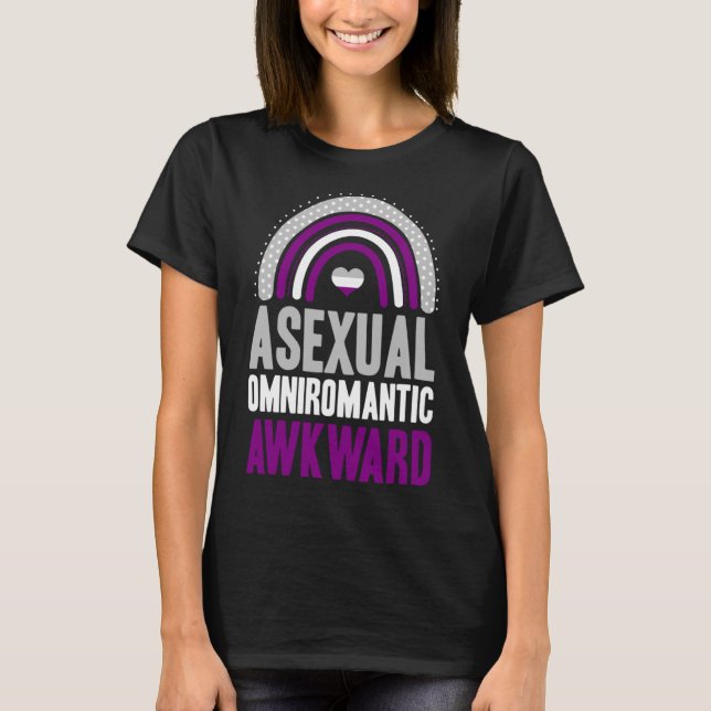 Asexual Omniromantic Awkward Asexual Pride Bohemia T-Shirt (Front)