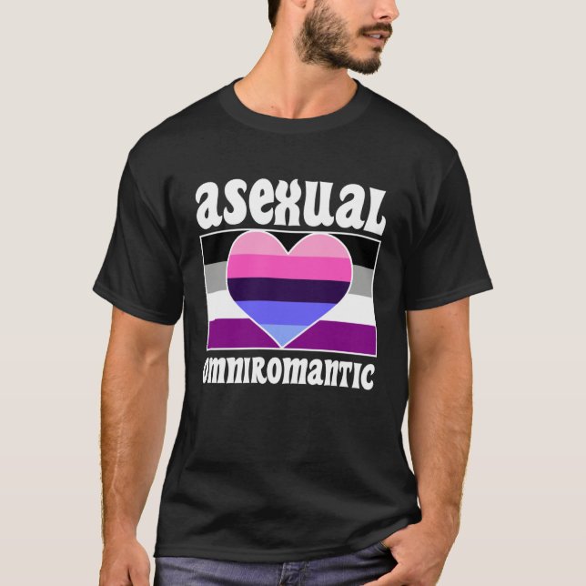 Asexual Omniromantic Pride Flag Cute  Ace Aestheti T-Shirt (Front)