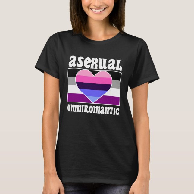 Asexual Omniromantic Pride Flag Cute  Ace Aestheti T-Shirt (Front)