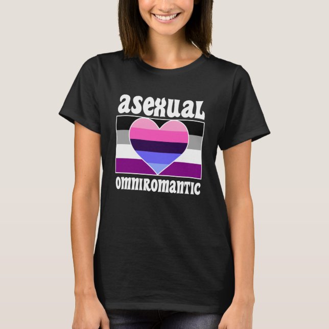 Asexual Omniromantic Pride Flag Cute  Ace Aestheti T-Shirt (Front)