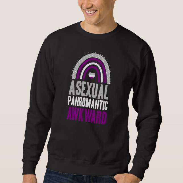 Asexual Panromantic Awkward Asexual Pride Bohemian Sweatshirt (Front)