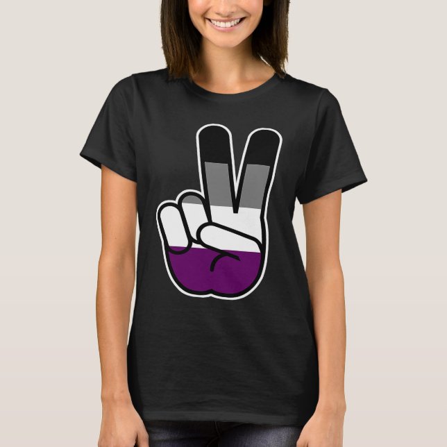 Asexual Peace Symbol T-Shirt (Front)