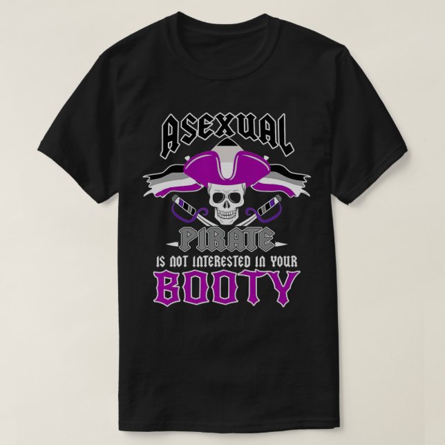Asexual Pirate Asexual Pride  T-Shirt (Design Front)