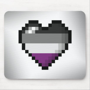 Asexual Pixel Heart Mouse Pad