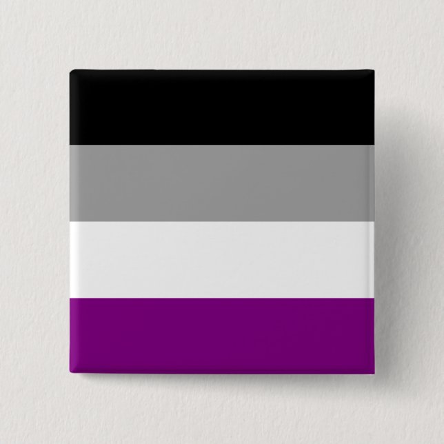 Asexual Pride 15 Cm Square Badge (Front)