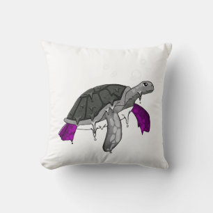 Asexual Pride Ace Flag Sea Turtle Subtle LGBTQ Cushion