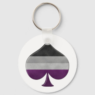Asexual Pride Ace Symbol Key Ring