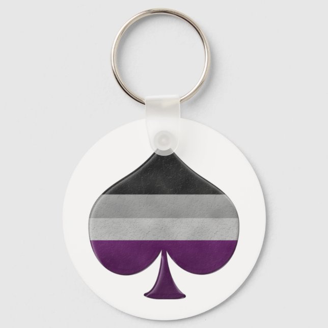 Asexual Pride Ace Symbol Key Ring (Front)