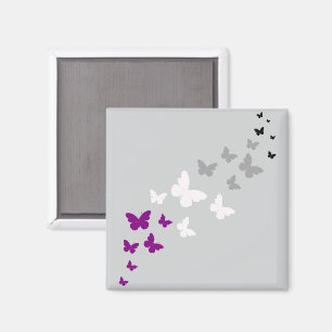 Asexual Pride Butterfly Trail Magnet