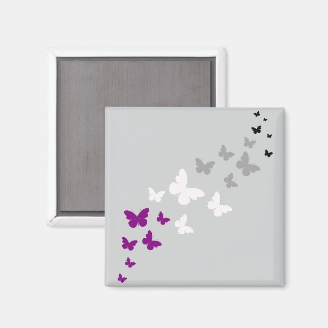 Asexual Pride Butterfly Trail Magnet (Front/Back)