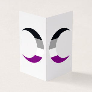 Asexual Pride Crescent Moons Greeting Card