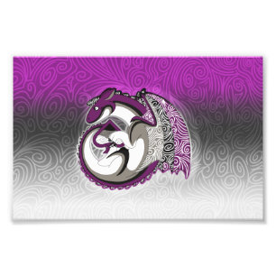 Asexual Pride Dragon Print