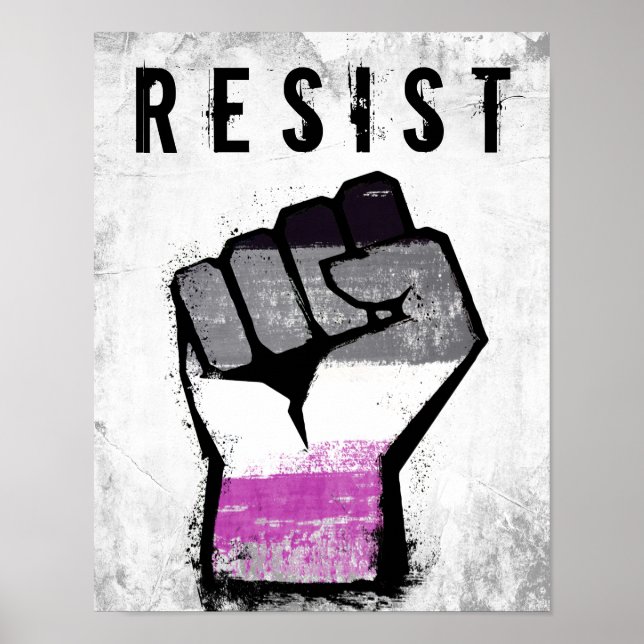 Asexual Pride Fist Poster (Front)
