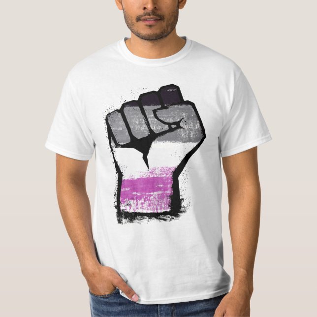 Asexual Pride Fist T-Shirt (Front)