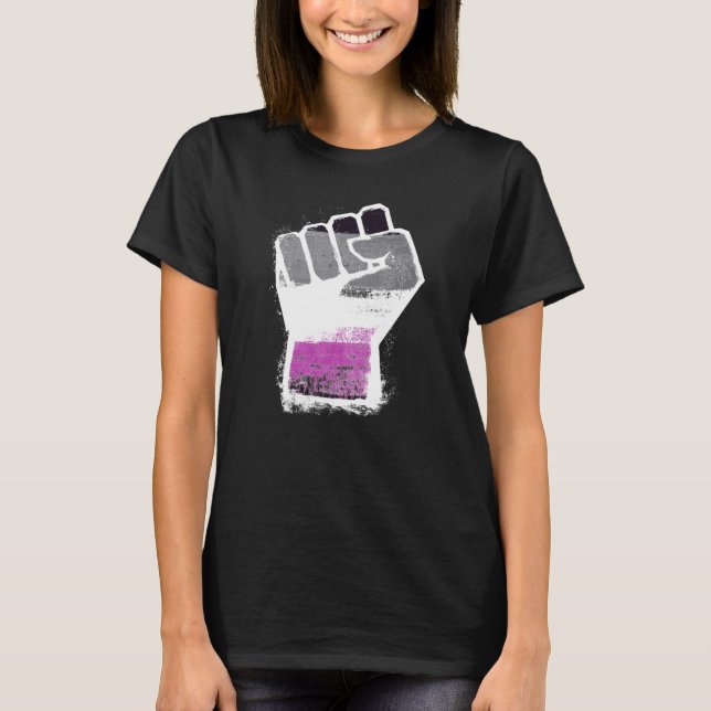 Asexual Pride Fist T-Shirt (Front)