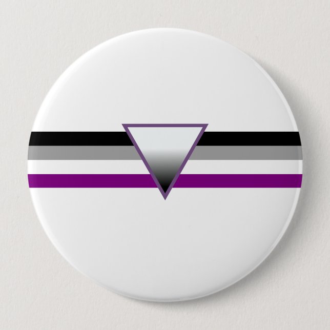 Asexual Pride Flag 10 Cm Round Badge (Front)