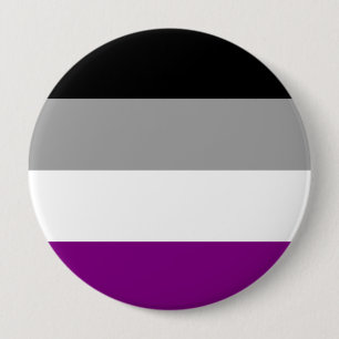 Asexual Pride Flag 10 Cm Round Badge