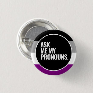 Asexual Pride Flag 3 Cm Round Badge