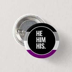 Asexual Pride Flag 3 Cm Round Badge